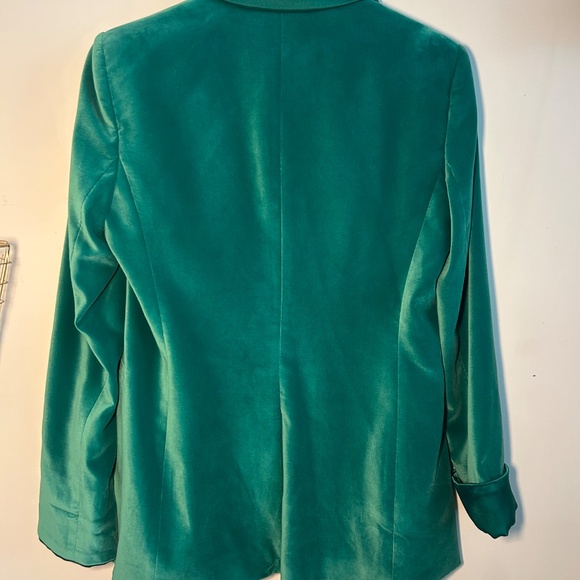 Alice & Olivia suit/pant set size 10- Green velvet - Picture 8 of 11